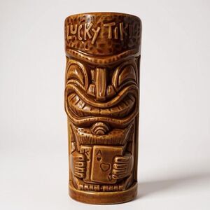 'Lucky Tiki' Mug By Tiki Farm 7.5" Novelty Souvenir Las Vegas Dice Collectible